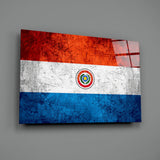 Flag of Paraguay Glass Wall Art