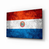 Flag of Paraguay Glass Wall Art