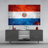 Flag of Paraguay Glass Wall Art