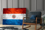 Flag of Paraguay Glass Wall Art