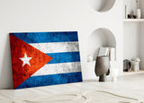 Flag of Cuba Glass Wall Art