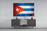 Flag of Cuba Glass Wall Art