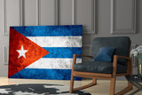 Flag of Cuba Glass Wall Art