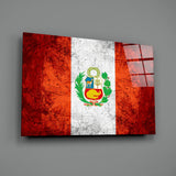 Flag of Peru Glass Wall Art