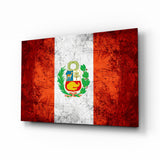 Flag of Peru Glass Wall Art