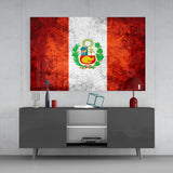 Flag of Peru Glass Wall Art