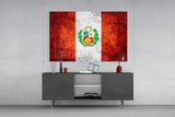 Flag of Peru Glass Wall Art