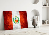 Flag of Peru Glass Wall Art