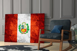 Flag of Peru Glass Wall Art