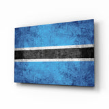 Flag of Botswana Glass Wall Art