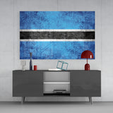 Flag of Botswana Glass Wall Art