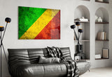 Flag of Republic of the Congo Glass Wall Art