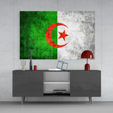 Flag of Algeria Glass Wall Art