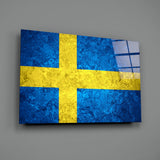 Flag of Sweden Glass Wall Art