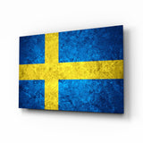 Flag of Sweden Glass Wall Art