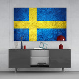 Flag of Sweden Glass Wall Art