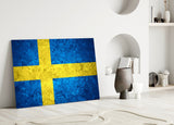 Flag of Sweden Glass Wall Art