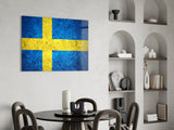 Flag of Sweden Glass Wall Art