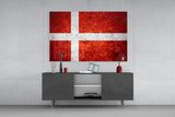 Flag of Denmark Glass Wall Art