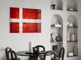 Flag of Denmark Glass Wall Art