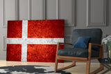 Flag of Denmark Glass Wall Art