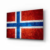 Flag of Norway Glass Wall Art