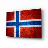 Flag of Norway Glass Wall Art