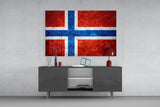 Flag of Norway Glass Wall Art