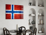 Flag of Norway Glass Wall Art