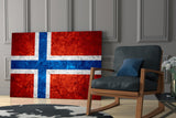 Flag of Norway Glass Wall Art