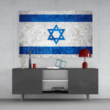 Flag of Israel Glass Wall Art