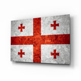 Flag of Georgia Glass Wall Art