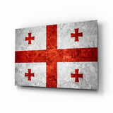 Flag of Georgia Glass Wall Art