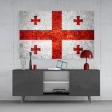 Flag of Georgia Glass Wall Art