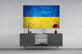 Flag of Ukraine Glass Wall Art