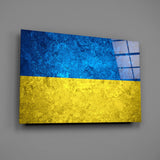 Flag of Ukraine Glass Wall Art