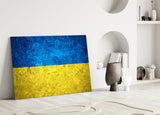 Flag of Ukraine Glass Wall Art