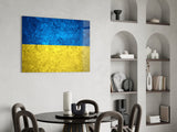 Flag of Ukraine Glass Wall Art