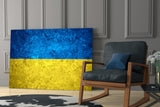 Flag of Ukraine Glass Wall Art