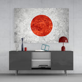 Flag of Japan Glass Wall Art