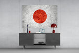 Flag of Japan Glass Wall Art