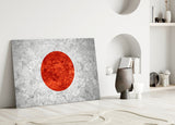 Flag of Japan Glass Wall Art