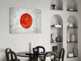 Flag of Japan Glass Wall Art