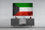 Flag of Kuwait Glass Wall Art