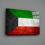 Flag of Kuwait Glass Wall Art