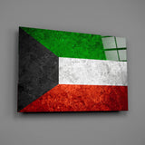 Flag of Kuwait Glass Wall Art