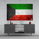 Flag of Kuwait Glass Wall Art