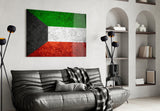 Flag of Kuwait Glass Wall Art