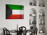 Flag of Kuwait Glass Wall Art