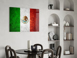 Flag of Mexico Glass Wall Art